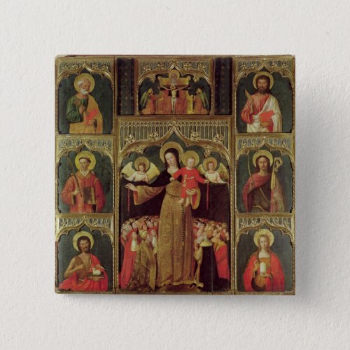 Altarpiece of the Virgin of the Rosary c1500 Button