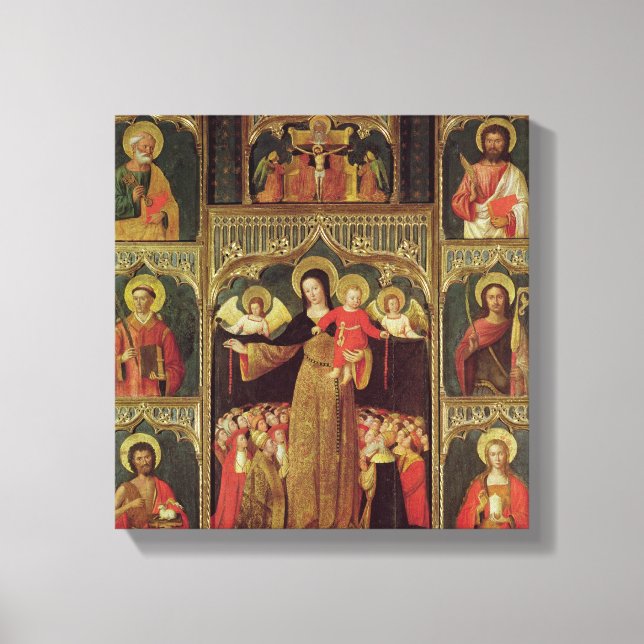 Altarpiece of the Virgin of the Rosary, c.1500 Canvas Print (Front)