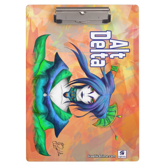 AltDelta Art Series : Blue Geisha Clip Board (Front)