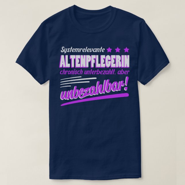 Altenpflegerin Geschenk T-Shirt (Design Front)