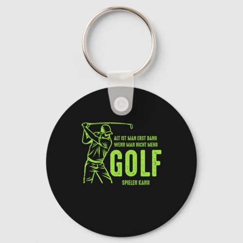 Alter Mann Golfer Golfspieler Rentner Golfing Golf Keychain