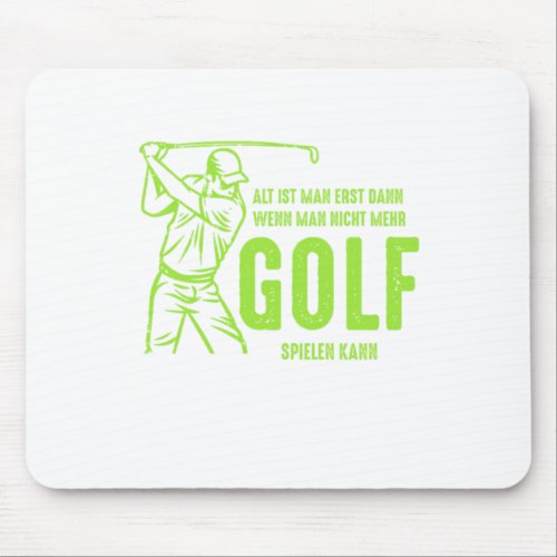 Alter Mann Golfer Golfspieler Rentner Golfing Golf Mouse Pad
