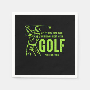 Alter Mann Golfer Golfspieler Rentner Golfing Golf Napkins