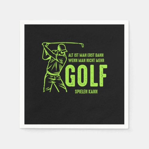 Alter Mann Golfer Golfspieler Rentner Golfing Golf Napkins