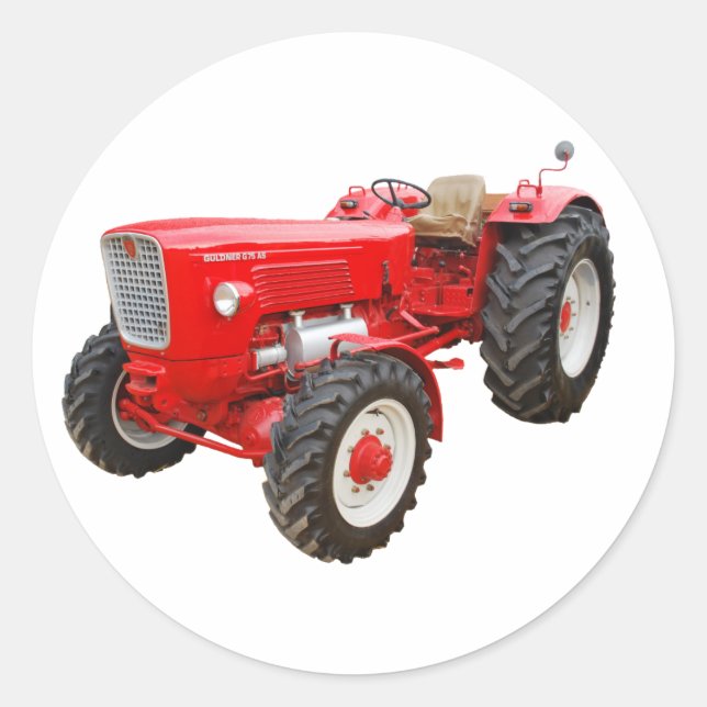 Alter Traktor Güldner G 75 AS Classic Round Sticker (Front)