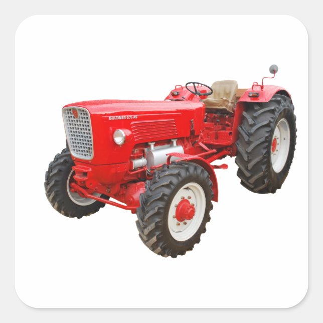 Alter Traktor Güldner G 75 AS Square Sticker (Front)