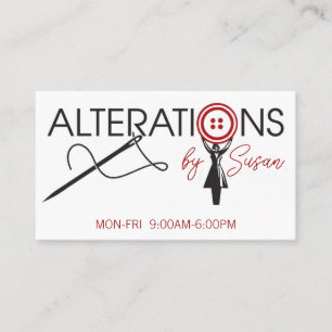 Alteration, Clothing, Tailor, Seamstress Business Card