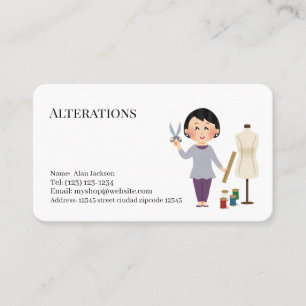 alterations services editable business card
