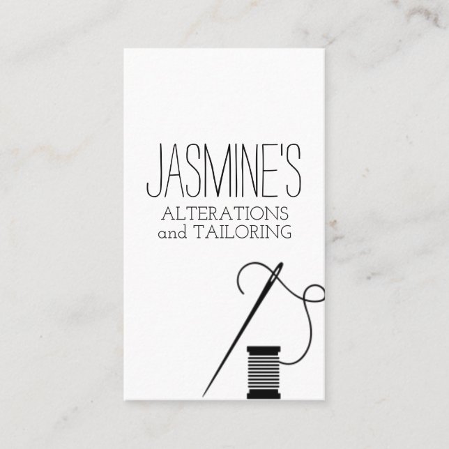 Alterations &  Tailoring Business Card (Front)
