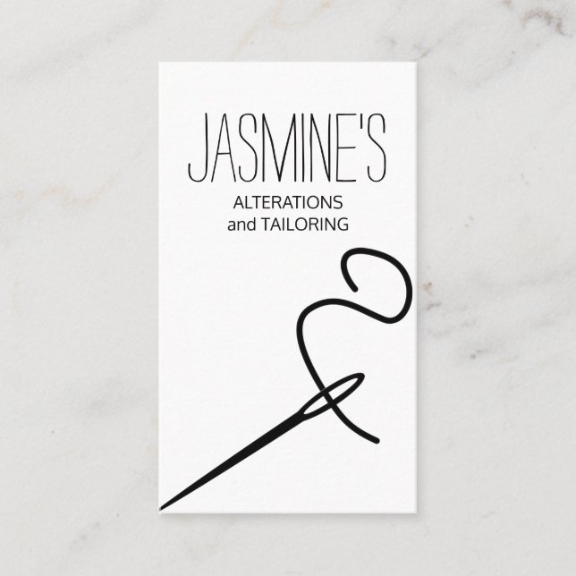 Alterations &  Tailoring Business Card (Front)
