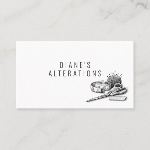 Alterations Tailoring Seamstress Tailor Business Card