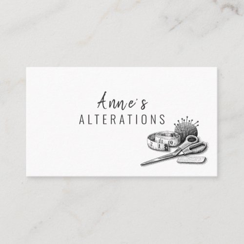 Alterations Tailoring Seamstress Tailor Business Card