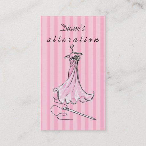 Customizable Alterations, Tailoring, Seamstress, Tailor Business Cards