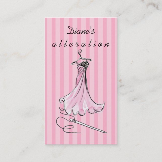 Alterations, Tailoring, Seamstress, Tailor Business Card (Front)