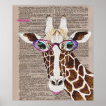 Altered Art Funky Giraffe Poster at Zazzle