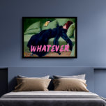 Altered Art, Whatever, Vintage Portrait Poster<br><div class="desc">This altered vintage painting captures the essence of exasperation with a young woman laying on a couch with the words "Whatever" written across the print. Its humorous and relatable depiction of overwhelmed emotions makes it a perfect fit for young college women or teenage girls, offering a playful and candid expression...</div>
