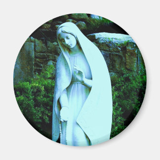 Altered Blue Virgin Mary Magnet