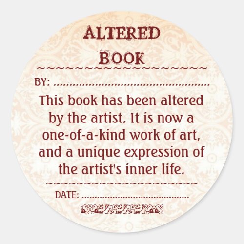 Altered Book sticker