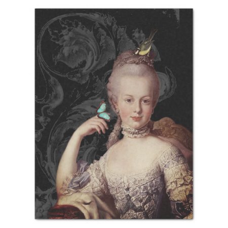 Altered Young Marie Antoinette Portrait Tissue Paper