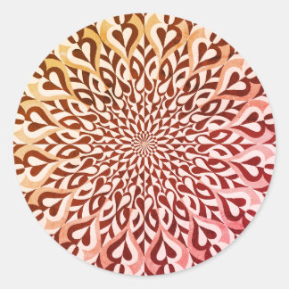 Alternate colour symmetrical pattern  classic round sticker