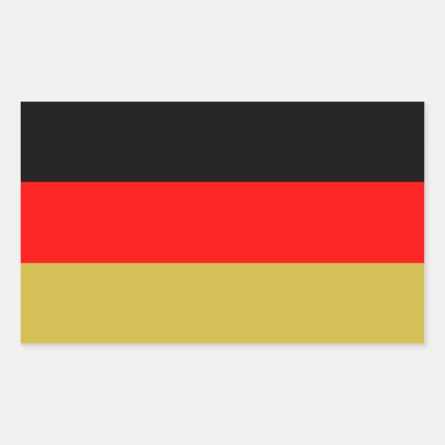 Alternate German Tricolour Rectangular Sticker (Front)