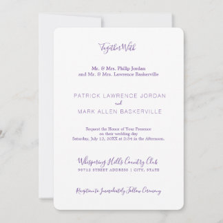 Alternate Rainbow Flag Wedding Invitation