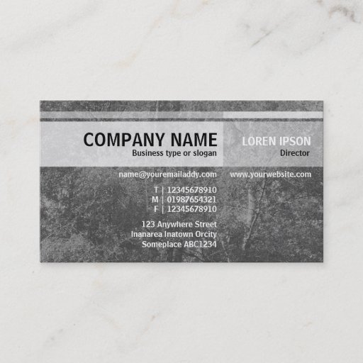 Customizable Alternate Tones - Birch Tree - Gray Business Card Templates