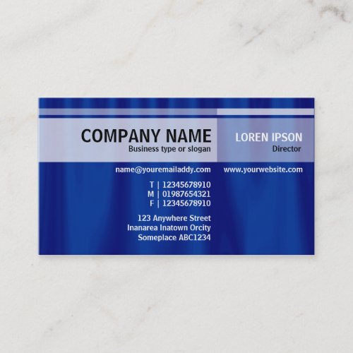 Alternate Tones - Blue Curtain Business Cards