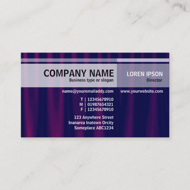 Alternate Tones - Drapery 04 Business Card (Front)