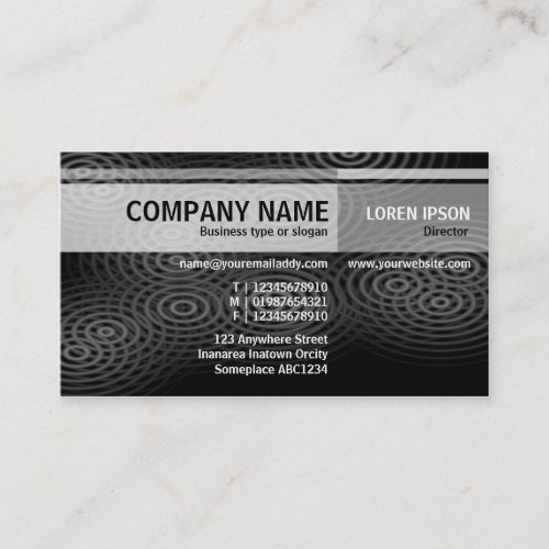 Alternate Tones - Electric Rain (B&amp;W) Business Card Templates
