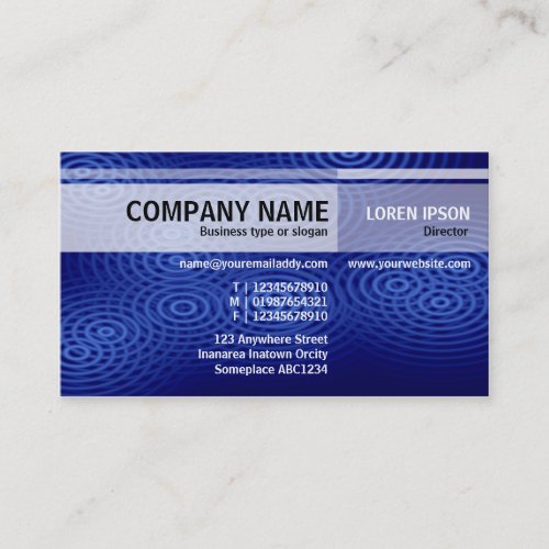 Alternate Tones - Electric Rain (Blue) Business Card