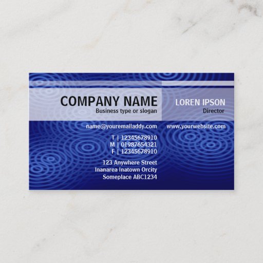 Customizable Alternate Tones - Electric Rain (Blue) Business Card