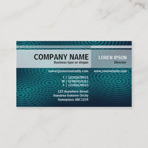 Alternate Tones - Electric Rain (Teal) Business Card