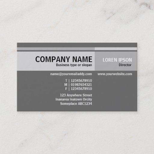 Customizable Alternate Tones - Gray Business Card
