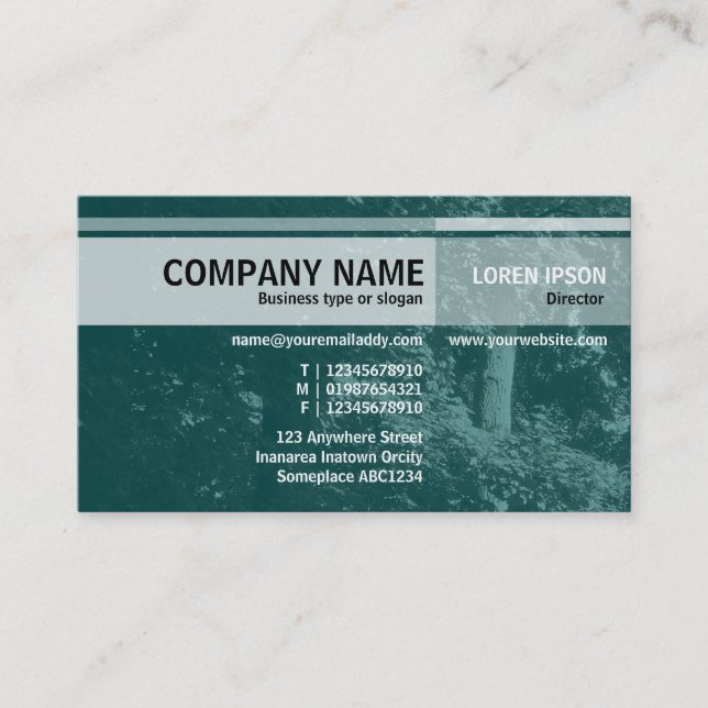 Alternate Tones - In the Trees - Dark Teal Business Card (Front)