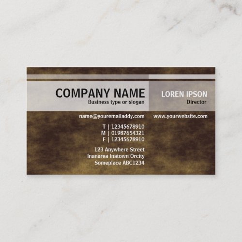 Alternate Tones - Planet Brown Business Card Templates
