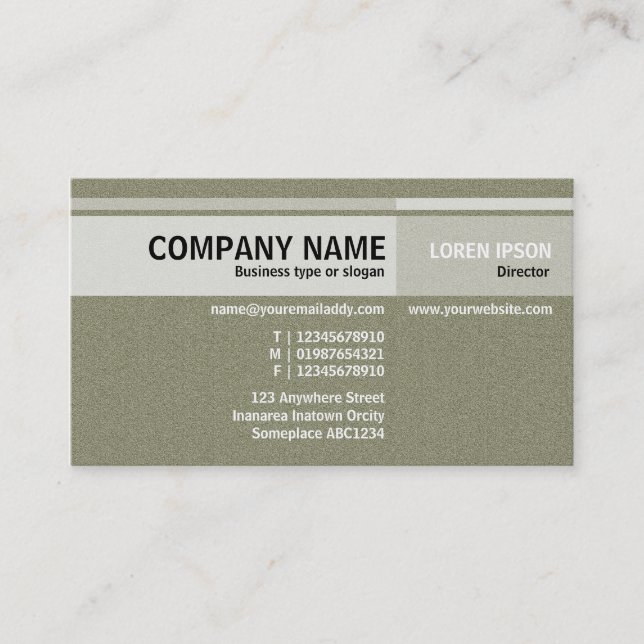 Alternate Tones - Warm Gray Stone Business Card (Front)