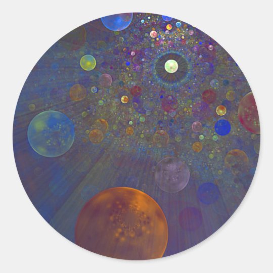 Alternate Universe Abstract Art Classic Round Sticker