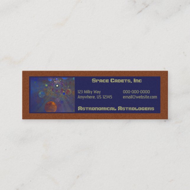 Alternate Universe Abstract Art Mini Business Card (Front)