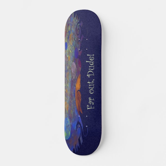 Alternate Universe Abstract Art Skateboard Deck (Front)