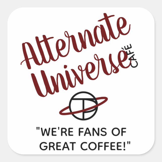 Alternate Universe Café stickers (Front)