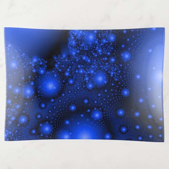 Alternate Universe in Cobalt Blue Fractal Trinket Trays