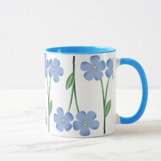 Alternating Blue Flowers Mug