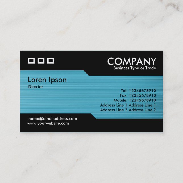 Alternating - Brushed Light Green Texture Business Card (Front)