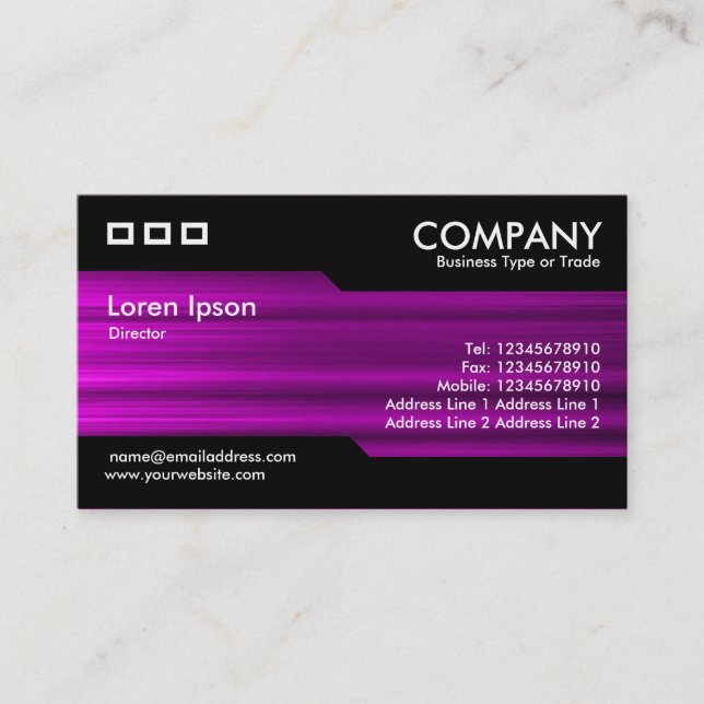 Alternating - Brushed Magenta Texture Business Card (Front)