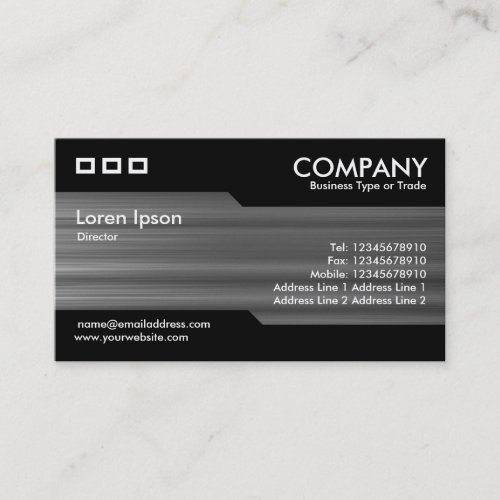 Alternating - Brushed Metal Texture Business Card