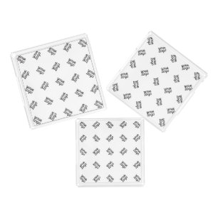 Alternating Business Logo or Image Pattern White Acrylic Tray