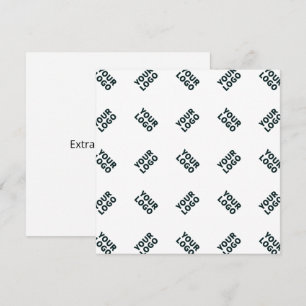 Alternating Business Logo or Image Pattern White Note Card