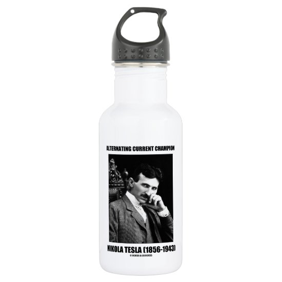 Alternating Current Champion Nikola Tesla Water Bottle
