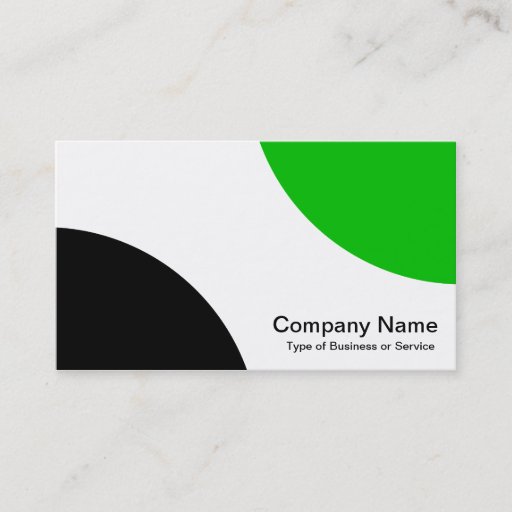 Customizable Alternating Curves - Black and Medium Green Business Card